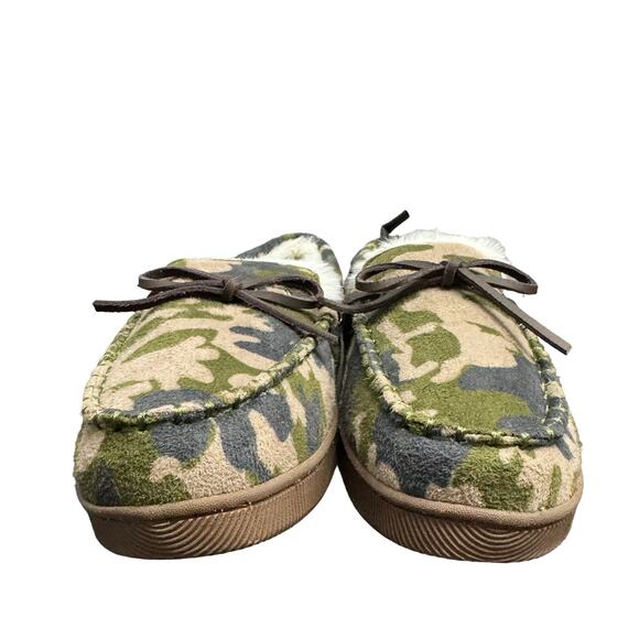 Club Room Mens Slippers Size Small 6-7 Green Camouflage High Density Foam New - Picture 5 of 10